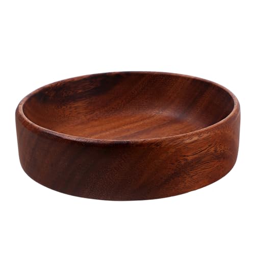 Alipis Obstteller aus Akazienholz Kreis Obstschale für die Küchentheke kleine Obstschale Korb Holz salatschüssel serviertablett aus Holz Vorspeise Gericht Serviergeschirr für Obst Coffee von Alipis