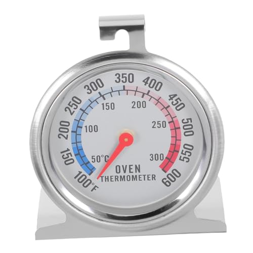 Alipis Ofenthermometer Edelstahl mit Großem Display Hitzebeständig Präzise Temperaturanzeige Vielseitig für Backofen Grill und Räucherofen Kompakt und Leicht zu Reinigen von Alipis