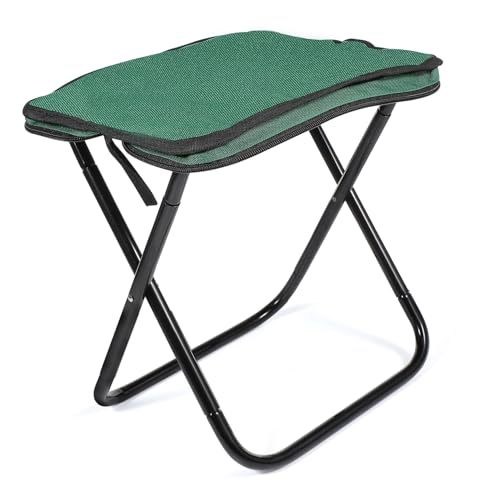 Alipis Outdoor-Klapphocker Tarnung Jagd Sitz mit Falten zusammenklappbarer Campinghocker Klapper Fußhocker zusammenklappbarer Hocker Kleiner Klappstuhl Angelhocker Aluminiumlegierung Grün von Alipis
