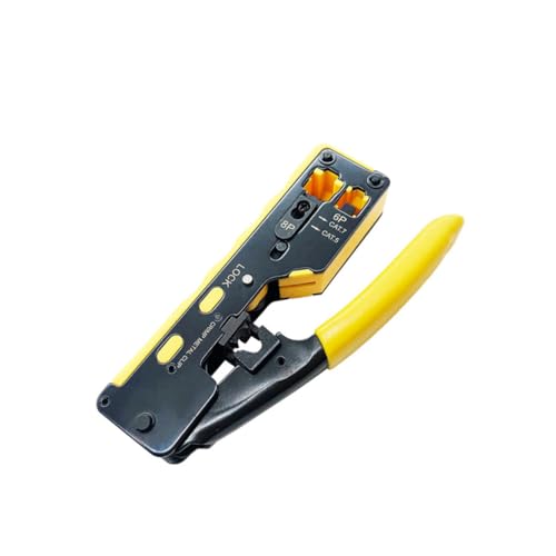 Alipis Passgenaue Netzwerkkabelzange Class mit Durchgangsloch Crimpfunktion Rutschfestem Pvc griff Ratschenmechanismus für Sicheres Kabelschneiden und Abisolieren bei Steckern Alipis Passgenaue Netzwerkkabelzange Class mit Durchgangsloch Crimpfunktion Rutschfestem Pvc griff Ratschenmechanismus für Sicheres Kabelschneiden und Abisolieren bei Steckern von Alipis
