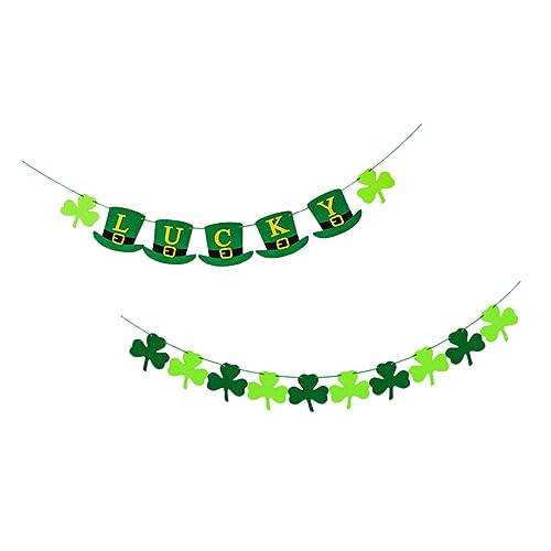 Alipis Patrick's Day Party Banner Leichtes Kleeblatt Hängedekor Traditionelle Grüne Deko für Wand Tür Fenster Geeignet für Patrick's Day Feier und Fotorequisiten Alipis Patrick's Day Party Banner Leichtes Kleeblatt Hängedekor Traditionelle Grüne Deko für Wand Tür Fenster Geeignet für Patrick's Day Feier und Fotorequisiten von Alipis