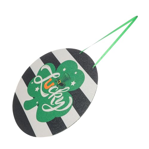 Alipis Patrick's Tag Filz Türschild Dreiblättriges Kleeblatt Hängeschild Willkommensschild für Tür und Fenster Festliche Dekoration für Patrick's Day Feierlichkeiten von Alipis
