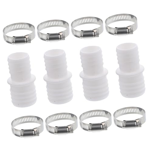 Alipis Poolschlauch Adapter mit Edelstahl Schlauchschellen Langlebiger Abs Verbinder für Schwimmbad Sauger und Poolschläuche Praktisches Anschlusszubehör für Poolreinigung und Wartung von Alipis