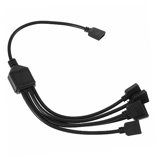 Alipis RGB Splitter Verlängerungskabel 12v 4-polig Für Computer 1 Zu 5 Anschluss Für Argb Led Streifen Und Lüfter Zubehör Für RGB Beleuchtung von Alipis