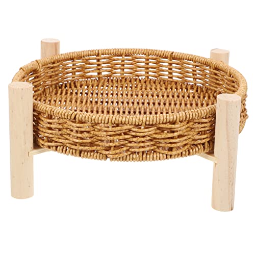 Alipis Rattan Obstschale Rustikale Kleine Farbige Vorratskörbe Handgefertigt Zur Aufbewahrung Runde Servierplatte Behälter Für Kleinigkeiten Rattan Snackkorb Tee Wiederverwendbar von Alipis