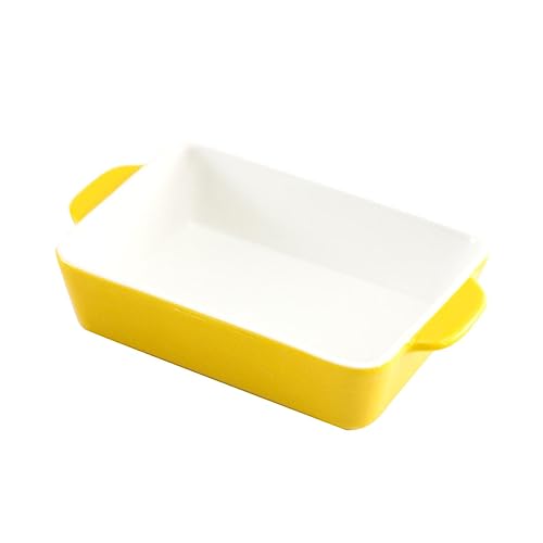 Alipis Rechteckiges Backblech Gelb Hochwertiges Porzellan Backform für Ofen und Mikrowelle Mitteldick Umweltfreundlich Leicht zu Reinigen Design für Vielseitiges Backen Alipis Rechteckiges Backblech Gelb Hochwertiges Porzellan Backform für Ofen und Mikrowelle Mitteldick Umweltfreundlich Leicht zu Reinigen Design für Vielseitiges Backen von Alipis