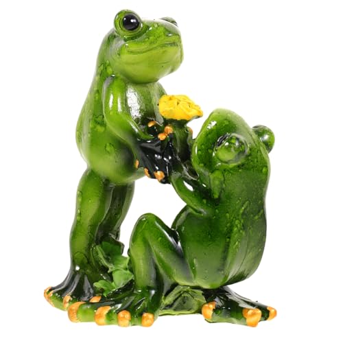 Alipis Resin Froschfigur Garten Deko aus Hochwertigem Kunstharz Kompakte Tischdekoration Wetterfest für Outdoor und Wohnzimmer Attraktives Geschenk für Familie und Freunde von Alipis