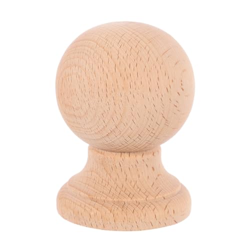 Alipis Robuste Holz Decorative Finial Kugel aus Massivholz Langlebige Möbel und Bettpfostenkappen Runde Holzspindel für Klassische und Moderne Innenraumgestaltung von Alipis