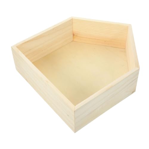 Alipis Robustes Holz Wandregal Fünfeckiges Schweberegal Modernes Design Robustes Regalbrett für Wohnzimmer Schlafzimmer Büro Einfache Montage und Stilvolle Wanddekoration von Alipis