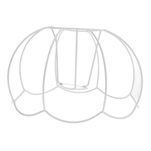 Alipis Rustfreier Eisen Lampenschirmrahmen Pumpkin Style für DIY Tischlampe Deckenleuchte Vielseitig Einsetzbar Eleganter Stabiler Lampenhalter für Wohnraum Restaurant von Alipis