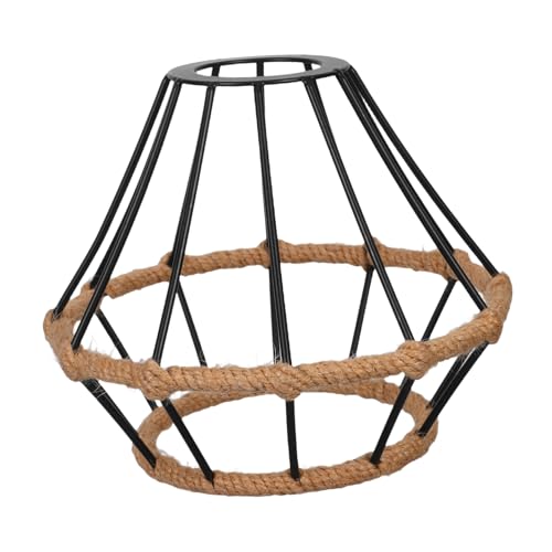 Alipis Rustikaler Schwarzer Metall Lampenschirm Handgefertigt mit Eisenrahmen und Gewebtem Design Sorgt für Weiches Licht und Gemütliche Atmosphäre Passend für Deckenleuchten in Alipis Rustikaler Schwarzer Metall Lampenschirm Handgefertigt mit Eisenrahmen und Gewebtem Design Sorgt für Weiches Licht und Gemütliche Atmosphäre Passend für Deckenleuchten in von Alipis