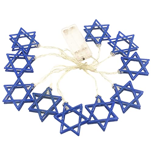 Alipis Chanukka Lichterkette Mit Davidstern 1,65m 10 Leds Batteriebetrieben Für Innenbereich Festliche Dekoration Alipis Chanukka Lichterkette Mit Davidstern 1,65m 10 Leds Batteriebetrieben Für Innenbereich Festliche Dekoration von Alipis