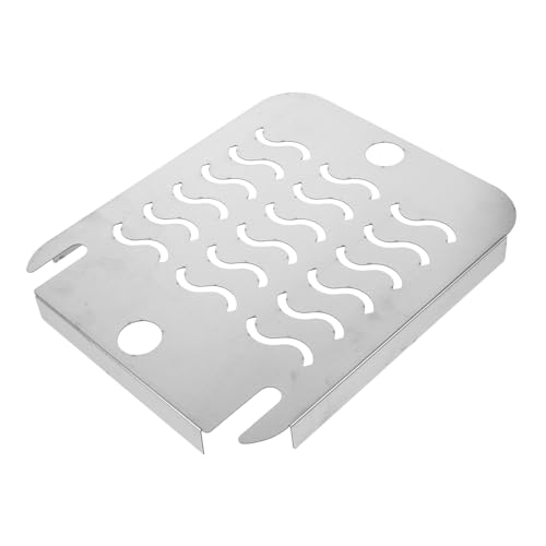 Alipis Sieb für Speisereste in der Fritteuse Krümelsieb aus Metall für Elektrofritteuse Schuttsieb im Wellenstil Krümelsieb für Fritteusenkorb Rostfreier Stahl Silber von Alipis