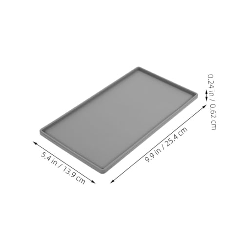 Alipis Silikon Abtropfmatte Rutschfestes Trockenmatte für Geschirr und Schüsseln Flexibles Ablage Trocknungsbrett für Küche Badezimmer und Büro Modernes Graues Tablett von Alipis
