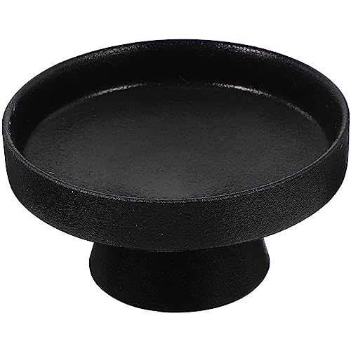 Alipis Hoher Boden Schwarze Obstschale Servierteller Mit Füßen Keramik Belüftetes Design von Alipis
