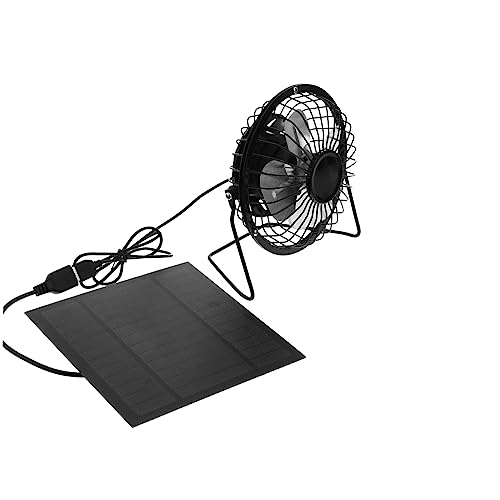 Alipis Solarbetriebener USB Mini mit Flügeln Leiser Drehbarer Tischlüfter für Gewächshaus Hühnerstall Haustierbelüftung Büro und Outdoor Umweltfreundliche Kühlung von Alipis