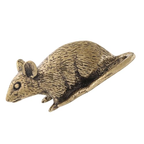 Alipis Solide Messing Figur Vintage Stil Retro Feng Shui Deko Tischfigur Handgefertigt Sammlerobjekt für Büro Wohnzimmer Desktop von Alipis