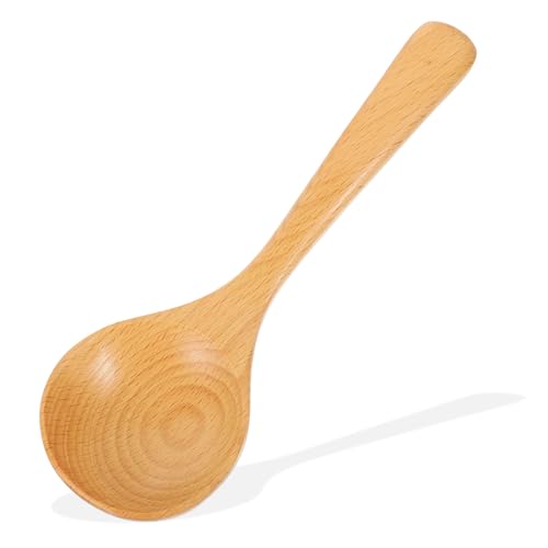 Alipis Soup Ladle Long Handle Kitchen Spoon For Cooking And Serving Safe For Non Stick Cookware Beech Wooden Kitchen Utensil von Alipis