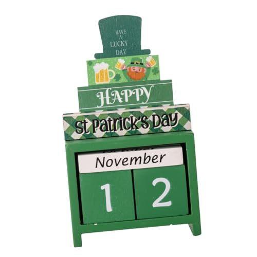 Alipis St Patrick's Day Holz Countdown Kalender Desktop Ornament aus Stabilem Holz Manuell Wiederverwendbar Dekorativ für Schreibtisch Fensterbank Geschenkidee Alipis St Patrick's Day Holz Countdown Kalender Desktop Ornament aus Stabilem Holz Manuell Wiederverwendbar Dekorativ für Schreibtisch Fensterbank Geschenkidee von Alipis