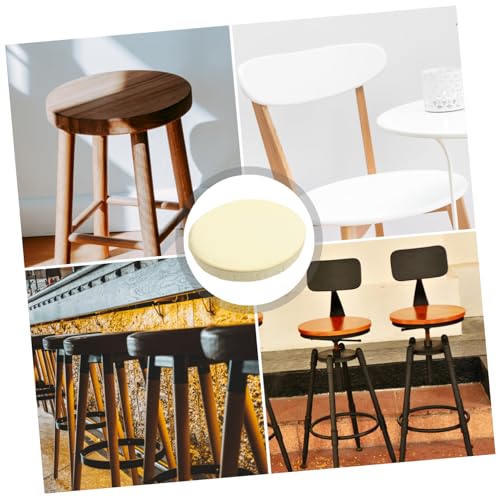 Alipis Stuhlhusse für Runde Barhocker Elastischer Waschbarer Sitzbezug aus Stoff Schützender Hockerüberzug für Küche Esszimmer Hochzeit Feier Vielseitig Einsetzbar Beige von Alipis