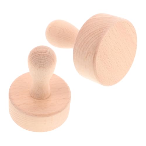 Alipis Tart-Form-Set Holz Tart Tamper Unverzichtbares Backwerkzeug für Mini Tart Cookie Presse und Gebäck von Alipis