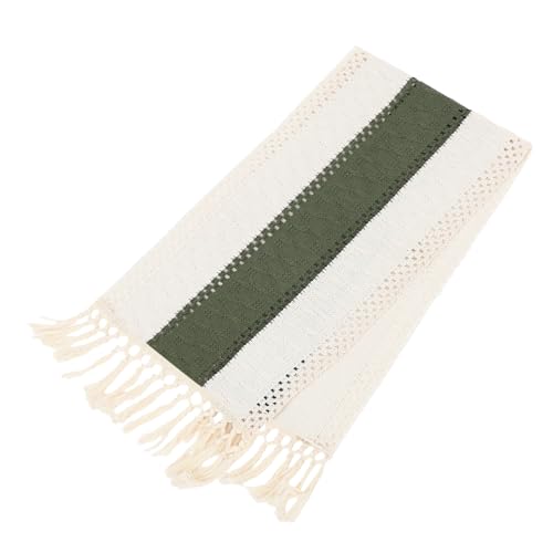 Alipis Tischdecke Aus Baumwollleinen Boho Häkeltischläufer Tischläufer Mit Quaste Hochzeitstischläufer Langer Tischläufer Schmaler Tischläufer Kaffeetischläufer Bauernhausdekor von Alipis