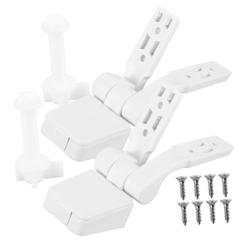 Alipis Toilettensitz Scharniere aus Abs Befestigungsset mit Schrauben und Muttern Kompatibel mit Meisten Kunststoff toilettensitzen Einfache Montage Langlebige Ersatzteile für Wc deckel von Alipis