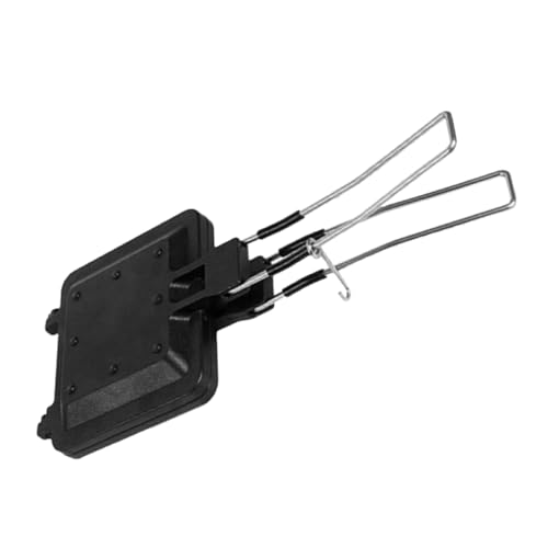 Alipis Tragbare Faltbare Sandwich Bratpfanne Antihaftbeschichtet Vielseitig für Outdoor Zuhause mit Ergonomischem Griff für Sandwich Waffeln Steak Eier Toast und Dessert von Alipis
