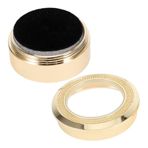 Alipis Transparente Runde Edelstein aufbewahrungsbox aus Glas mit Schraubverschluss Sichere Schmuckpräsentation für Sammler für Zuhause und Reisen Stilvolles Design in Gold von Alipis