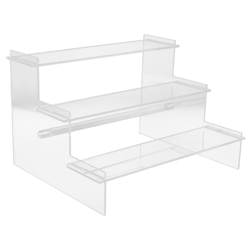 Alipis Transparenter Riser Organizer Stufiges Regal für Schmuck Figuren und Aufbewahrung für Badezimmer und Schlafzimmer von Alipis