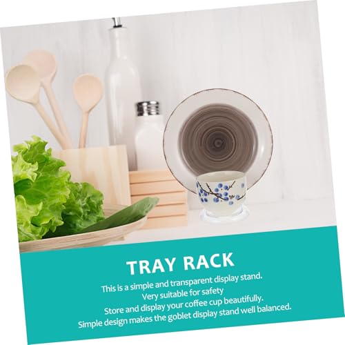 Alipis Transparenter Untertassenhalter Ständer Organizer für Kaffeetassen Geschirr Küchenarbeitsplatte Saucer Display Halter Robust und Vielseitig für Tischgeschirr von Alipis