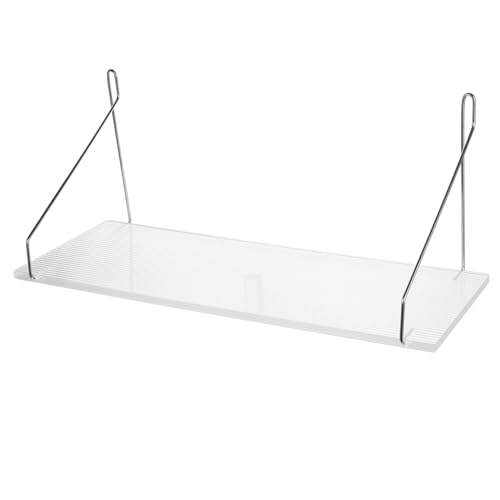 Alipis Transparentes Wandregal Schwebendes Regalbrett für Küche Bad Wohnzimmer Renterfreundlich Robust und Elegant zur Wandmontage von Alipis