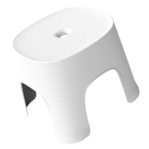 Alipis Tritthocker für Kinder Kunststoffhocker Trittleiter für Erwachsene Kunststoff-Fußhocker Badezimmerhocker Tritthocker Kunststoff-Sitzhocker (Weiß) von Alipis