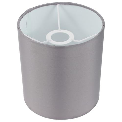 Alipis Trommelförmiger Lampenschirm: Kleiner Lampenschirm als Ersatz für Tisch-, Steh- und Kronleuchterlampen – einfaches Lichtabdeckungsdekor – einfache Installation, Grau von Alipis