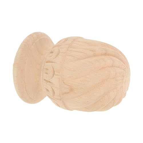 Alipis Unlackiertes Handgeschnitztes Holz Endstück Solides Treppenpfosten Finial für Bettsäule Vielseitiger Holz Sockelabschluss für Fahnenmast und DIY Bastelprojekte von Alipis