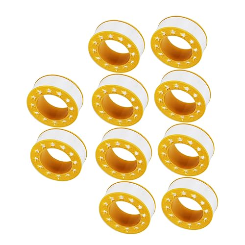 Alipis Gewindedichtungsband 10 Rollen Dichtungsband in Industriequalität für Wasserhähne Sprinkler Gelb Starke Haftung von Alipis