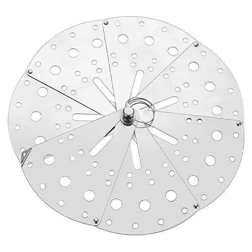 Alipis Verstellbarer Anti-ÜBerlauf-Deckel Aus Edelstahl, Spritzschutz FüR Pfannen, KüChe Dampfgestell, Silber, 22,5 Cm von Alipis