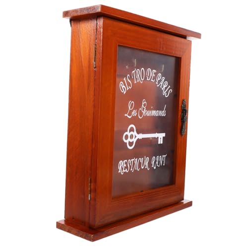 Alipis Vintage Holz Schlüssel Organizer Wandmontage Dekorative Schlüsselbox mit Großem Fassungsvermögen Praktische Schlüsselschale für Eingang Büro und Zuhause Stabile Acryl und von Alipis