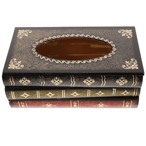 Alipis Vintage Holz serviettenbox im Buchdesign Dekorativer Taschentuchspender für Zuhause Büro und Auto Praktische Papiertücher Box mit Leicht Öffnendem Deckel Stilvoller Tissue Alipis Vintage Holz serviettenbox im Buchdesign Dekorativer Taschentuchspender für Zuhause Büro und Auto Praktische Papiertücher Box mit Leicht Öffnendem Deckel Stilvoller Tissue von Alipis