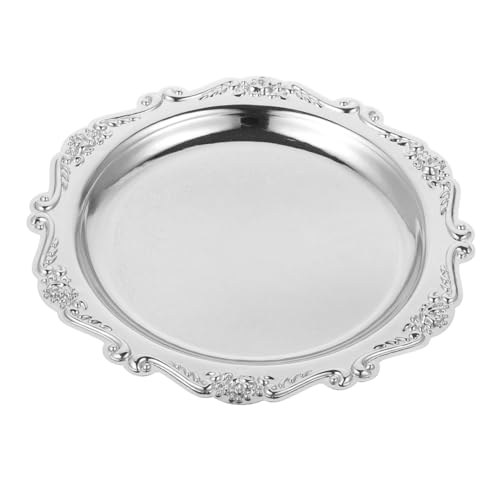 Alipis Vintage Metall Schmuckschale Teller Kleiner Dekorativer Schmucktablett Metall Tablett Kleine Waschtschablatt Tee Tabletts Fruchtschalen von Alipis