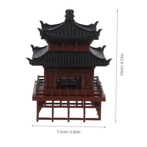 Alipis Vintage Miniature Pavilion Modell aus Wetterbeständigem Kunststoff Dekoratives Asiatisches Gebäude für Aquarium Bonsai und Terrarium Kompakte Skulptur für Indoor und Outdoor Alipis Vintage Miniature Pavilion Modell aus Wetterbeständigem Kunststoff Dekoratives Asiatisches Gebäude für Aquarium Bonsai und Terrarium Kompakte Skulptur für Indoor und Outdoor von Alipis