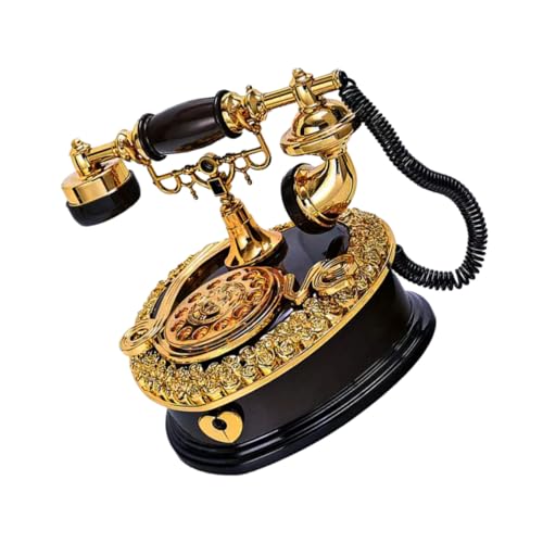 Alipis Vintage Retro Telefon Musikbox mit Drehbarem Schmuckfach Desktop Dekoration und Schwarzes Aufbewahrungs accessoire für Büro und Zuhause von Alipis