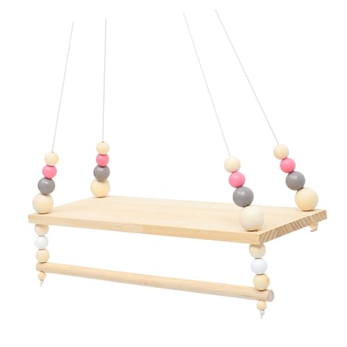 Alipis Wandregal aus Holz mit Perlen Multifunktionales Hängeregal für Bücher und Kleinigkeiten für Kinderzimmer Wohnzimmer und Büro Platzsparend und Dekorativ Alipis Wandregal aus Holz mit Perlen Multifunktionales Hängeregal für Bücher und Kleinigkeiten für Kinderzimmer Wohnzimmer und Büro Platzsparend und Dekorativ von Alipis
