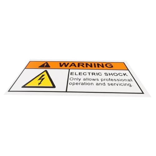 Alipis Warnaufkleber Hochspannung Elektrische Gefahren Warnschild Selbstklebend Klare Englische Warnung Für Industrie Schule Sicherheitszeichen von Alipis