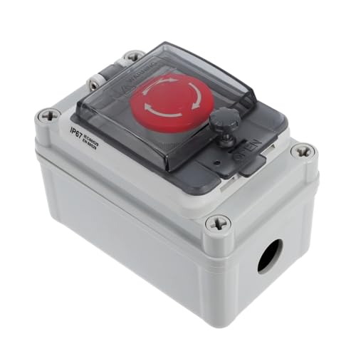 Alipis Wasserdichte Not Aus Taste mit Pilzknopf Multifunktionale Steuerbox für Außenbereich Robustes Kunststoffgehäuse Benutzerfreundlicher Drehknopf Einfache Montage ohne Werkzeug Alipis Wasserdichte Not Aus Taste mit Pilzknopf Multifunktionale Steuerbox für Außenbereich Robustes Kunststoffgehäuse Benutzerfreundlicher Drehknopf Einfache Montage ohne Werkzeug von Alipis