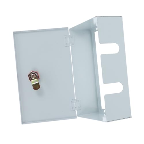 Alipis Wasserdichte Steckdosenbox aus Eisen mit Schloss Wetterfeste Steckdosenabdeckung für Außenbereich Schutzgehäuse für Elektrofahrzeug-ladestationen mit Schlüssel Wandmontage von Alipis