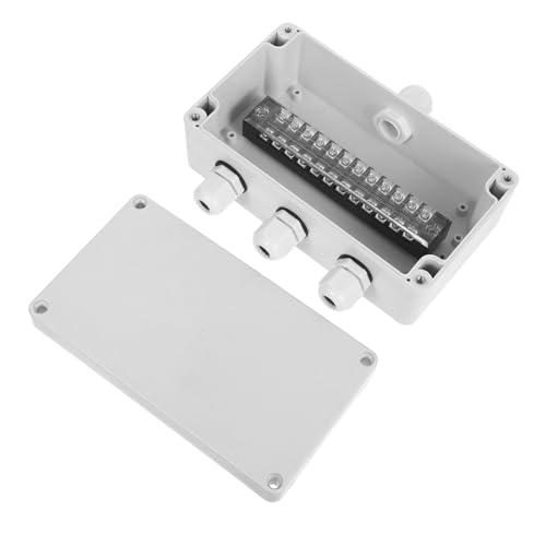 Alipis Wasserdichter Outdoor Verteilerkasten mit Anschlüssen Kunststoff Gehäuse Staub Wasserdichte Steckdosenbox für Flexible Stromverteilung für Garten Überwachung und Industrie von Alipis