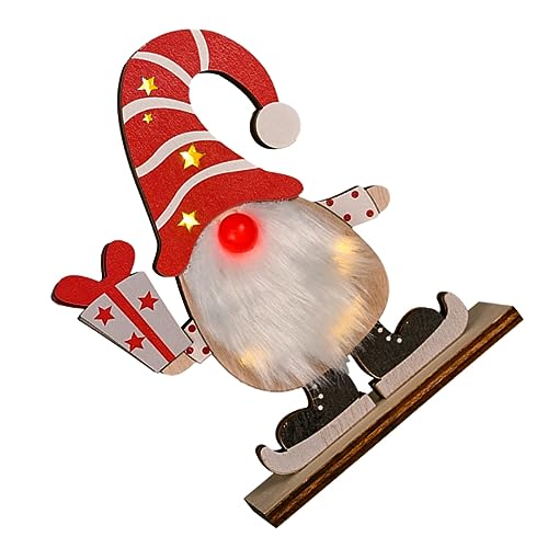 Alipis Weihnachtliche Holzfigur Mit LED Lichtern Festliche Für Schreibtisch Wiederverwendbar Langlebig Für Weihnachtszeit Alipis Weihnachtliche Holzfigur Mit LED Lichtern Festliche Für Schreibtisch Wiederverwendbar Langlebig Für Weihnachtszeit von Alipis