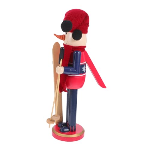 Alipis Weihnachtlicher Holzsoldat aus Holz und Handgefertigte Sammlerfigur Langlebige Weihnachtsdekoration für Zuhause und Büro Vielseitiges Festliches Ornament für Tisch und Regal von Alipis