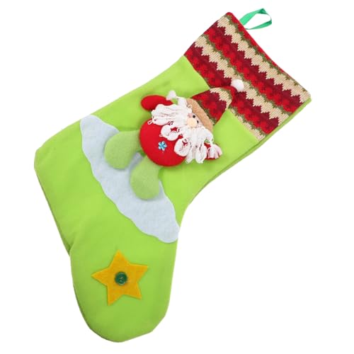 Alipis Weihnachtlicher Weihnachtsstrumpf zum Aufhängen Traditionell Gestalteter Weihnachtsbaum-dekoanhänger mit Großem Fassungsvermögen für Geschenke und Süßigkeiten Farbenfrohes Xmas von Alipis